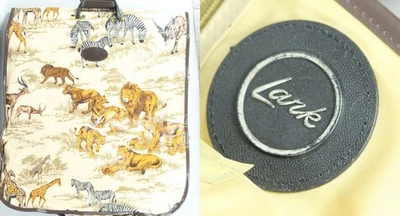 LARK Abercrombie Fitch Safari Animal Lona Cuero Viaje Prenda Bolsa Equipaje Foto 1 de 4