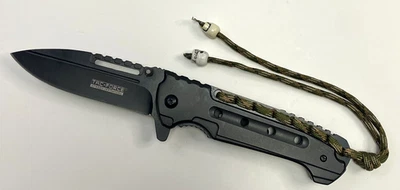 Cuchillo Plegable Hoja Abierta Asistida Tac-Force TF-921 3.75" con Cordón Camuflado K-66 Foto 1 de 4