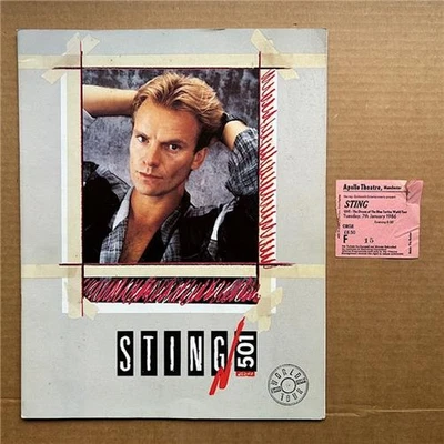 STING WORLD TOUR 1985/6 (signed) PROGRAMME nice colour booklet with ticket (torn - Image 1 of 2