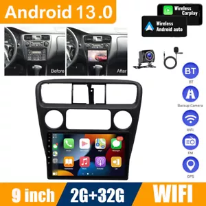 9'' FOR HONDA ACCORD 6TH 1998-2002 ANDROID 13 CARPLAY CAR STEREO RADIO GPS WIFI - Picture 1 of 23