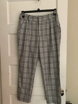 armani collezioni plaid black and white pants  M New Wool Like Soft Material - Image 1 of 4