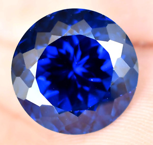 D' Block Natural Tanzanite 26.50 Ct Blue Round Cut Certified Treated Gemstone
