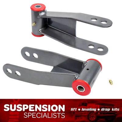 2" Rear Drop Lowering Shackle Kit For 2019-2024 Chevy Silverado GMC Sierra 1500 - Image 1 of 4