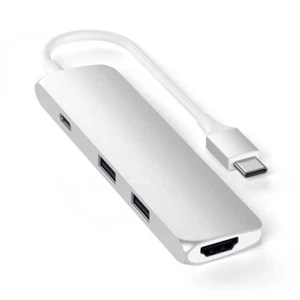Satechi Slim Aluminum Type-C Multi-Port Adapter 4K - Silver - Picture 1 of 5