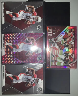 LOT Larry Fitzgerald 2020 Phoenix Game Over Pink Cardinals /199 + 3 Mosaic LF - Image 1 of 4