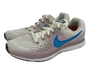 Nike Women's Zoom Pegasus 34 Summit White Blue 880560-105 Sz 10 Running Shoes - Picture 1 of 9