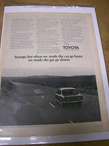 Anuncio original de revista Toyota Corona 1971 -... Hicimos que la gasolina fuera más lenta - Imagen 1 de 1