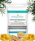 Cod Liver Oil + Glucosamine 1000mg Capsules for Joint Health Nutrivity UK