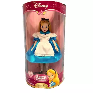 Disney Alice in Wonderland Porcelain Doll Brass Key Keepsake Edition New 2006 - Picture 1 of 7