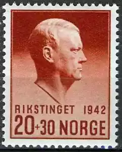 6 Norway 1942, NK 306, Quisling MNH, SC #B27, MI 271. - Picture 1 of 1
