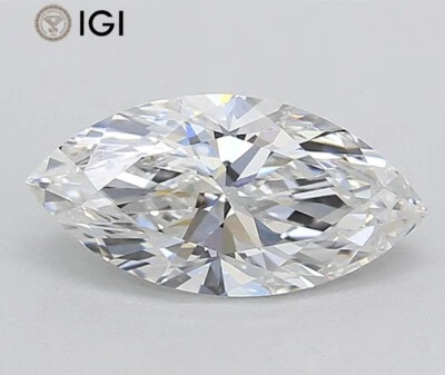 IGI Certificate CVD Lab Grown Diamond F Color VVS2 Clarity 1.50 CT. Marquise Cut - Image 1 of 4