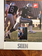 Bo Jackson Oakland Raiders VINTAGE NIKE POSTER 12” X 16”