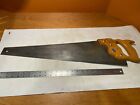 Vintage WARRANTED SUPERIOR 26” Hand Saw, 8 Point, Course Crosscut, USA