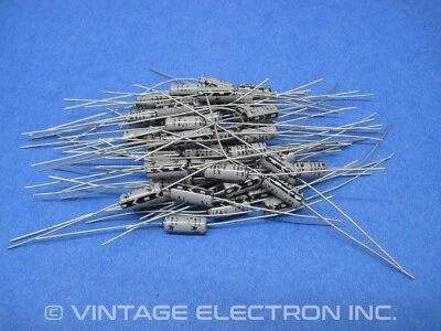 (50) IC (Illinois Capacitor / CDE) Axial Electrolytic Capacitors: 10uF 20% 35V