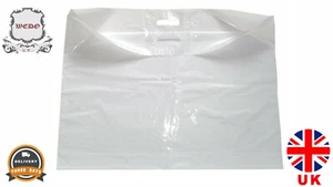 Extra Large 24"*18" Strong White Handle Plastic Carrier Bags - Picture 1 of 2