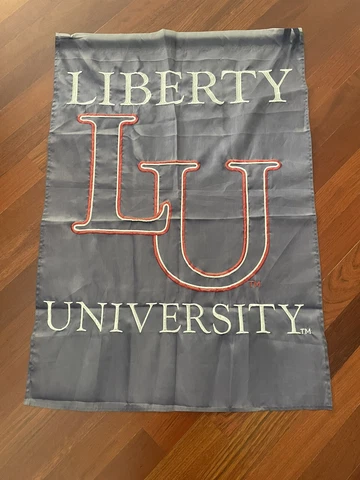 Liberty University 3 x 5 Flag Pole Flag and Small Garden Flag - Faded from Sun Cover