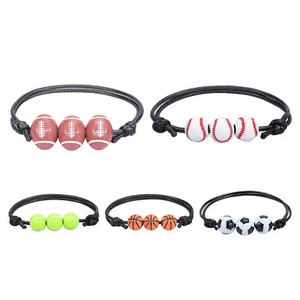 2/10pc Sport Theme Charm Bracelets Sports Bracelets For Girls Sport Party Favors - Picture 1 of 20