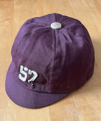 Vintage 1950s College University NJ PA Felt Alumni Hat Cap Distressed Size 7 1/8 - Image 1 of 4