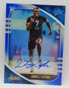 2020 Panini Absolute Football - Rookie Auto /50 Detroit Lions - QUINTEZ CEPHUS - Bild 1 von 2