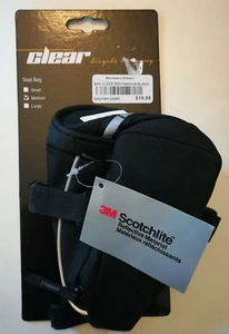 Clear Brand Black Bicycle Medium 3M Wedge Bike Seat Bag Saddle Pack Straps NIP - Picture 1 of 4