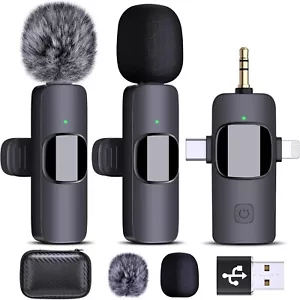 Double microphone cravate sans to fil pour iPhone, appareil phoAndroid,HMKCH k30 - Imagen 1 de 10