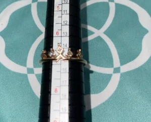 Kendra Scott Gold Toned Crown Tiara Ring Size 7 - Picture 1 of 7