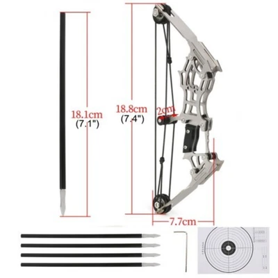 Juego de mini arco y flechas de tiro con arco Kit de arco compuesto de bolsillo Mini juego de arco de tiro con arco Foto 1 de 4