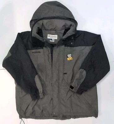 Columbia CORE Interchange Waterproof Jacket Men's 2XL Dry Hooded WB17 NEWS LOGO - Image 1 of 4