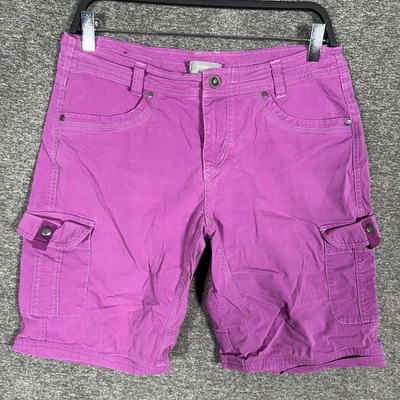 Kuhl 短裤女式 8 紫色货物远足户外实用口袋休闲 — 第 1/4 张图片