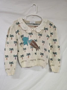 Vintage Kitsch Cottagecore Carrot Sweater size L - Picture 1 of 2