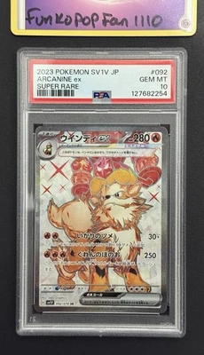 PSA 10 Gem Mint Arcanine ex 092/078 Sv1v: Violet Ex Holo Japanese Pokemon Card - Image 1 of 2