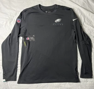 NET Nike On Field Philadelphia Eagles Shirt Mens Med Black Dri Fit LS AO4003-010 - Picture 1 of 14