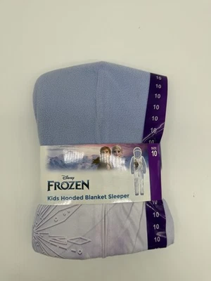 Disney Frozen Girls Hooded Blanket Sleeper Zip Front - Image 1 of 4