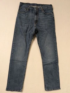 Wrangler Mens Relaxed Fit Jeans 36 X 34 Blue Denim Cotton Blend - Picture 1 of 10