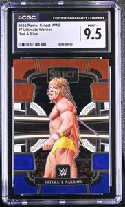 2024 Panini Select WWE Ultimate Warrior #7 Red & Blue - CGC 9.5 Mint+ - Picture 1 of 2