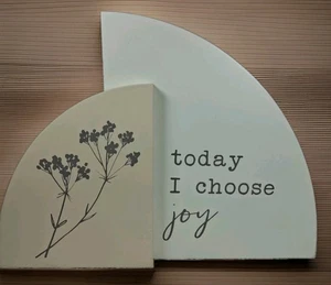 Sign For Tabletop Or Bookshelf "Today I CHOOSE JOY" INSPIRATIONAL POSITIVE HAPPY - Picture 1 of 10