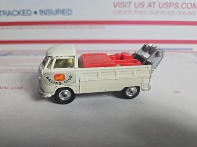 ORIGINAL CORGI TOYS VOLKSWAGEN RACING CLUB BREAKDOWN TRUCK WHITE BUS PICKUP - Image 1 of 4