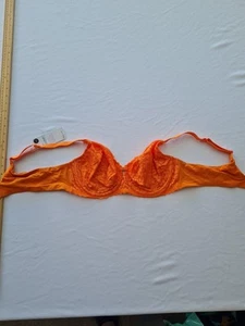 Ladies Underwired Bra M&S Size 42A Orange Adjustable Straps 30888 - Picture 1 of 13