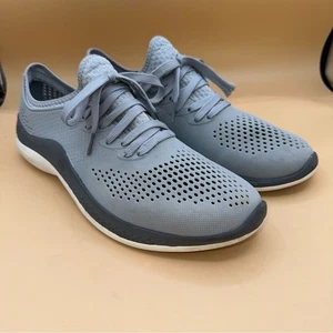 Zapatillas deportivas Crocs Literide grises para hombre, talla 12, usadas en excelente estado - Imagen 1 de 9