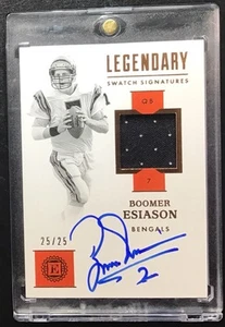🔥2019 Encased Legendary Swatch Signatures On Card SSP Boomer Esiason Auto 25/25 - Picture 1 of 2
