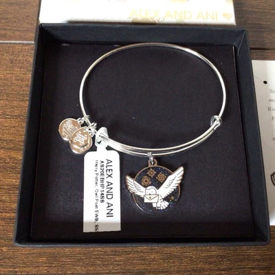 Alex and Ani Harry Potter OWL POST Charm Brazalete Pulsera NUEVO CON Etiqueta Tarjeta Caja Regalo Foto 1 de 3