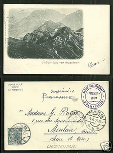Liechtenstein Friesenberg Rappenstein Mountaineering Würthle stamp 1902 - Picture 1 of 3