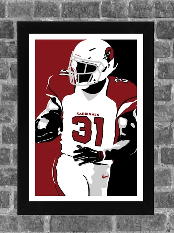 Arizona Cardinals David Johnson Portrait Sports Print Art 11x17 Cover