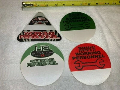 U2 SIN USAR 4 PASES DE GIRA DE CONCIERTOS ZOOLÓGICO TV Elevación Bono Edge STADIUM U 2 PASS Foto 1 de 4