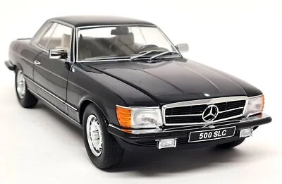 KK 1/18 Mercedes Benz 500 SLC C107 1981 Dark Blue Diecast Scale Model Car - Image 1 of 4
