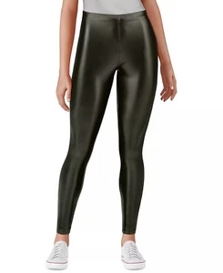 HUE Leatherette Leggings High Rise Forest Night Large 12-14 W29" Inseam 29" - Picture 1 of 4