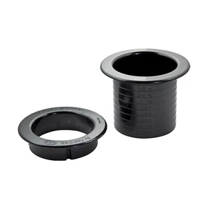 5x Fastcap (63MM) 2-1/2" Round Black Desk Table Hole Cover Dually Grommet - Picture 1 of 5
