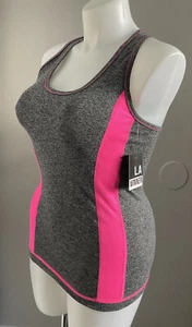 NWT-L.A.WINNER WOMENS ACTIVE TOP RACERBACK ,STRETCH,SIZE L,FUCHSIA/GRAY COLOR - Bild 1 von 7
