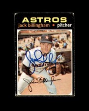 Jack Billingham Hand Signed 1971 Topps Houston Astros Autograph