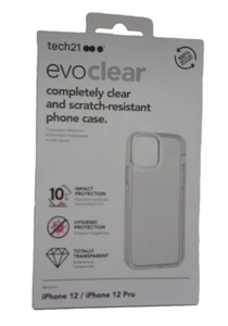 NUEVO - Funda Tech21 EvoClear para iPhone 12 12 Pro - Transparente transparente envío gratuito - Imagen 1 de 1